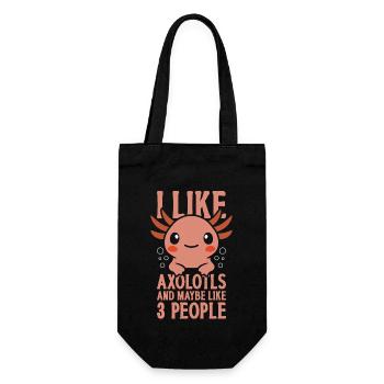 J’aime les axolotls et peut-être 3 personnes - Sac à bouteille - noir - Devant