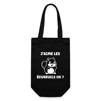 Humour petit écureuil - Sac à bouteille - noir - Devant