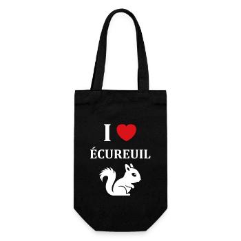 Humour petit écureuil - Sac à bouteille - noir - Devant