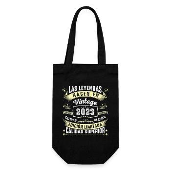Vintage Geburtstag 2023 - Geschenkbeutel für Flaschen - Schwarz - Vorne