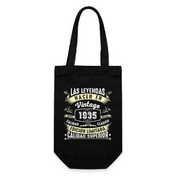 Anniversaire vintage 1935 - Sac à bouteille - noir - Devant