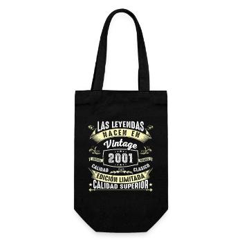 23. Geburtstag Jahrgang 2001 - Geschenkbeutel für Flaschen - Schwarz - Vorne