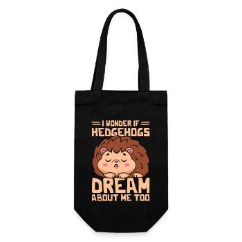 Ich Frage Mich, Ob Hedgehogs T-Shirt - Geschenkbeutel für Flaschen - Schwarz - Vorne