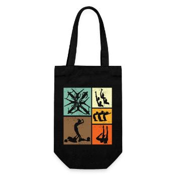 Synchronschwimmen Retro-Vintage-Schwimmer - Geschenkbeutel für Flaschen - Schwarz - Vorne