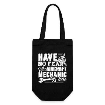 Aircraft Mechanic The Aircraft Mechanic Is Here - Gift Bag for Bottles - black - Front