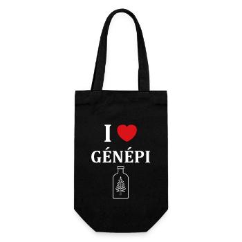 Amour petit génépi - Sac à bouteille - noir - Devant