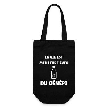 Amour petit génépi - Sac à bouteille - noir - Devant