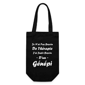 Amour petit génépi - Sac à bouteille - noir - Devant