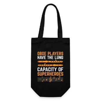 Oboe Player Oboe Basoonist Marching Band Instrumen - Gift Bag for Bottles - black - Front