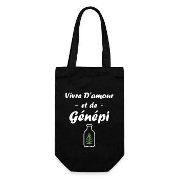 Amour petit génépi - Sac à bouteille - noir - Devant