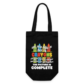 Back to School Teacher Life We Are Like A Box Of - Gift Bag for Bottles - black - Front