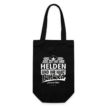Jede Zeit hat Ihre Helden ihr habt Berthold - Geschenkbeutel für Flaschen - Schwarz - Vorne