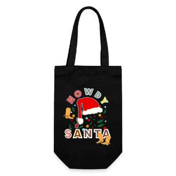Noël - Salut Père Noël - Bonnet rouge - Sac à bouteille - noir - Devant