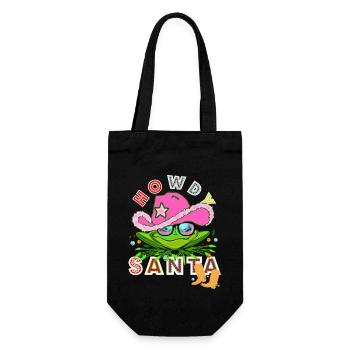 Noël - Salut Père Noël - Bonnet rouge - Sac à bouteille - noir - Devant