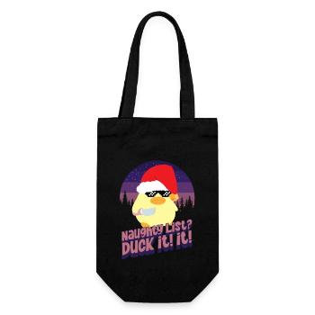 Duck Naughty List Ente mit Messer Duck avec couteau - Sac à bouteille - noir - Devant