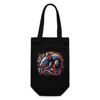 Rat dans la jungle du graffiti : l’art urbain - Sac à bouteille - noir - Devant