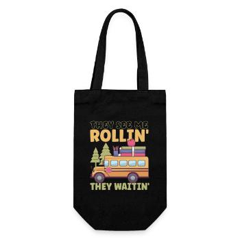 Funny School Bus Driver Appreciation anniversary - Gift Bag for Bottles - black - Front