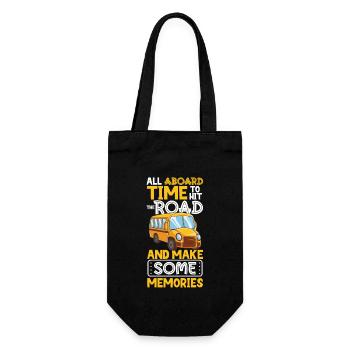Funny School Bus Driver Appreciation anniversary - Geschenkbeutel für Flaschen - Schwarz - Vorne
