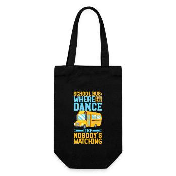 Funny School Bus Driver Appreciation anniversary - Gift Bag for Bottles - black - Front