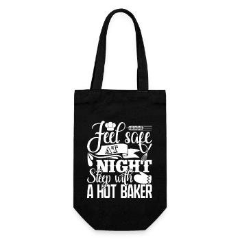 Baker Sleep With A Hot Baker - Gift Bag for Bottles - black - Front