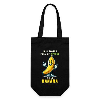 Banana Fruit Lover Funny Banana Comic - Gift Bag for Bottles - black - Front