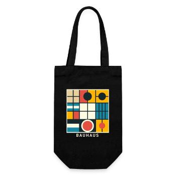 Bauhaus Architecture Geometric Aesthetic - Gift Bag for Bottles - black - Front