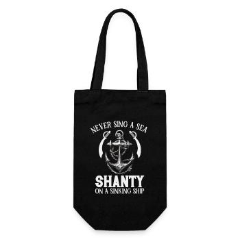 Sailors Sea Shanty Singing Ship Adventures - Gift Bag for Bottles - black - Front