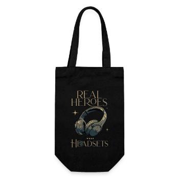 Les vrais héros portent des casques Funny Gamer Boys & Kids - Sac à bouteille - noir - Devant