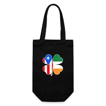 Irish Puerto Rican Flag Ireland Shamrock - Gift Bag for Bottles - black - Front