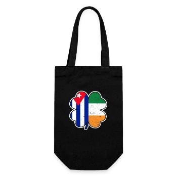 Irish Cuban Flag Ireland Cuba Shamrock - Gift Bag for Bottles - black - Front