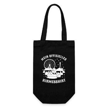 Kirmesshirt Jahrmarkt Volksfest Rummelplatz - Geschenkbeutel für Flaschen - Schwarz - Vorne