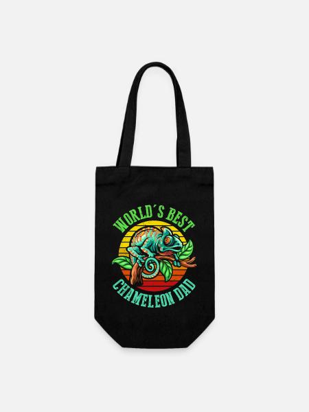 World's Best Chameleon Dad T-Shirt in the World - Gift Bag for Bottles - black
