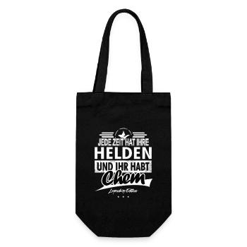 Jede Zeit hat Ihre Helden ihr habt Chem - Geschenkbeutel für Flaschen - Schwarz - Vorne