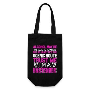 Bartender Trust Me I'm A Bartender - Gift Bag for Bottles - black - Front