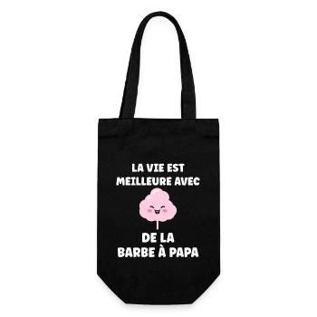 Humour Petite Barbe à papa - Sac à bouteille - noir - Devant