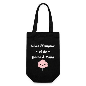 Humour Petite Barbe à papa - Sac à bouteille - noir - Devant