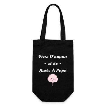 Humour Petite Barbe à papa - Sac à bouteille - noir - Devant