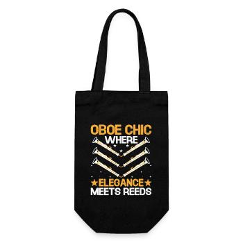 Oboe Player Oboe Basoonist Marching Band Instrumen - Gift Bag for Bottles - black - Front