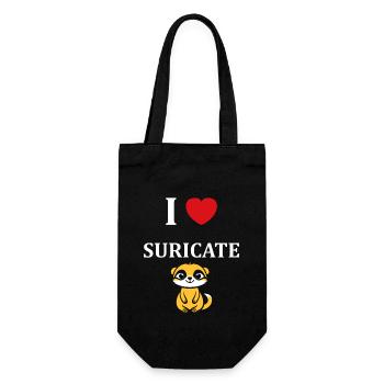 Humour petit suricate - Sac à bouteille - noir - Devant