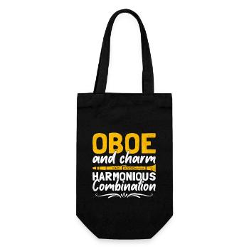 Oboe Player Oboe Basoonist Marching Band Instrumen - Gift Bag for Bottles - black - Front