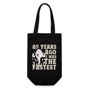 85th birthday 85 years I used to be the fastest - Gift Bag for Bottles - black - Front