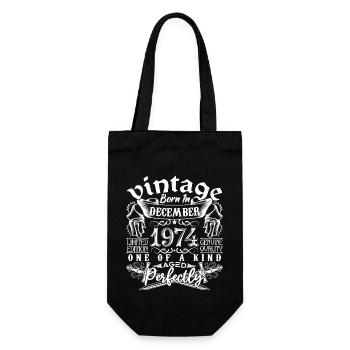 1974 Décembre 1974 anniversaire Décember 1974 - Sac à bouteille - noir - Devant