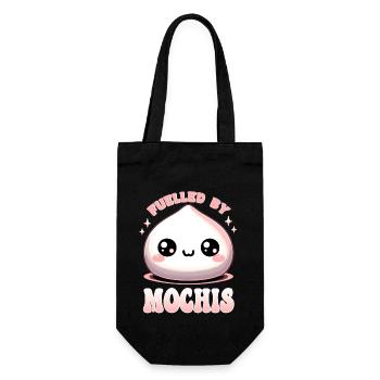 Kawaii Mochi wird von Mochis Essen angetrieben - Geschenkbeutel für Flaschen - Schwarz - Vorne