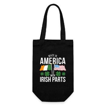Made in America with Irish parts Ireland - Gift Bag for Bottles - black - Front