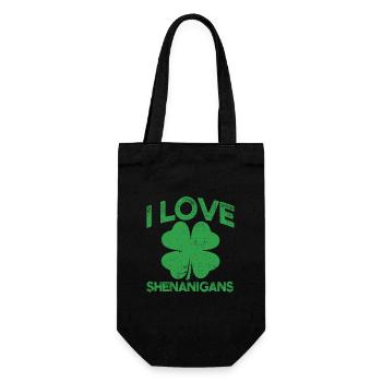 J’adore les drôles de trèfles irlandais de Shenanigan - Sac à bouteille - noir - Devant