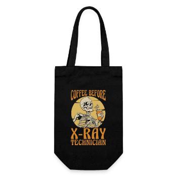 Xray Technician Coffee Before X-Ray Coffee Lover - Gift Bag for Bottles - black - Front