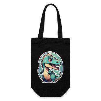 dinosaure dessin animé - Sac à bouteille - noir - Devant
