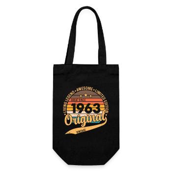Vintage 1963 Birthday Gift Retro Style - Gift Bag for Bottles - black - Front