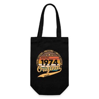 Vintage 1974 cadeau d’anniversaire Style rétro - Sac à bouteille - noir - Devant