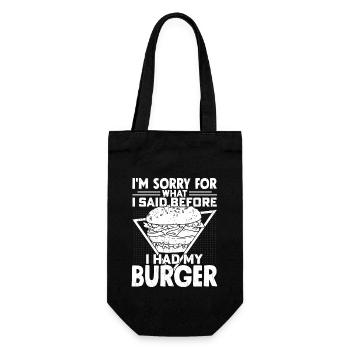 Je suis désolé pour ce que j’ai dit avant d’avoir mon Burger H - Sac à bouteille - noir - Devant